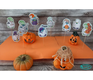 Stickserie ITH - Halloween Gnomes Stecker